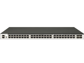 48 個(gè) 1GE Base-T 端口，4 個(gè) 10GE SFP+端口，三層以太網(wǎng)交換機(jī)